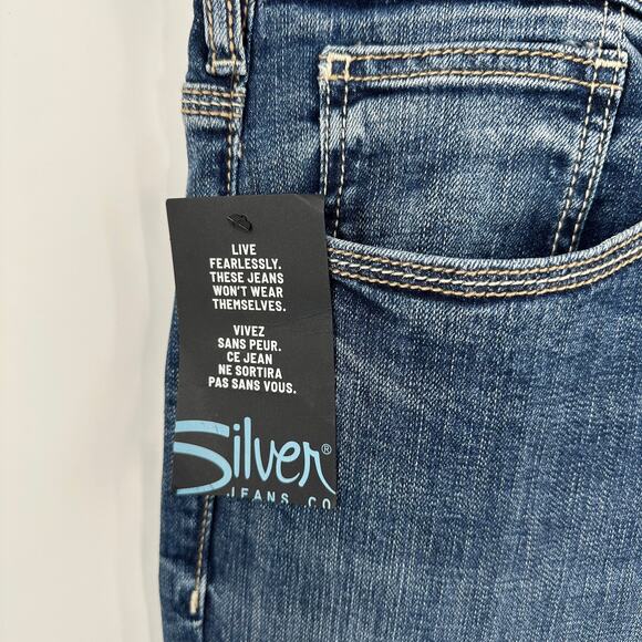 Silver Jeans Co Gordie Relaxed Fit Straight Jeans in Indigo Size 42x30 - Picture 5 of 9